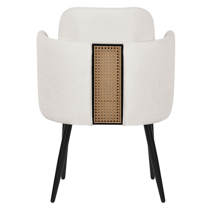 Esszimmerstuhl mit Rücken- & Armlehne Beige mit Metallbeinen bis 120 kg ML-Design