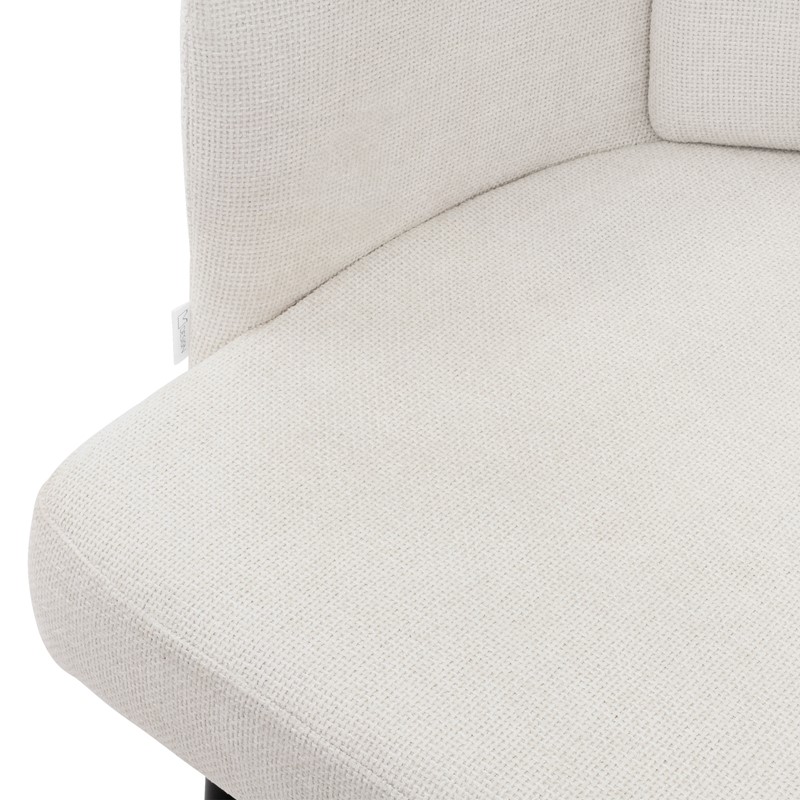 Esszimmerstuhl mit Rücken- & Armlehne Beige mit Metallbeinen bis 120 kg ML-Design