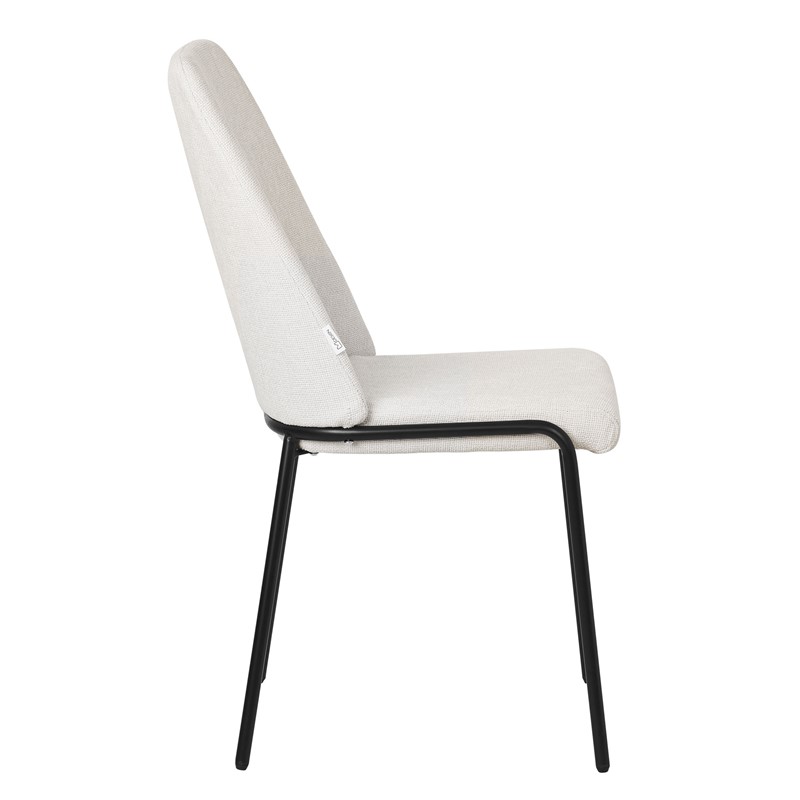 Esszimmerstühle 2er Set Beige mit Rückenlehne, Polsterstühle für Esszimmer & Küche ML-Design