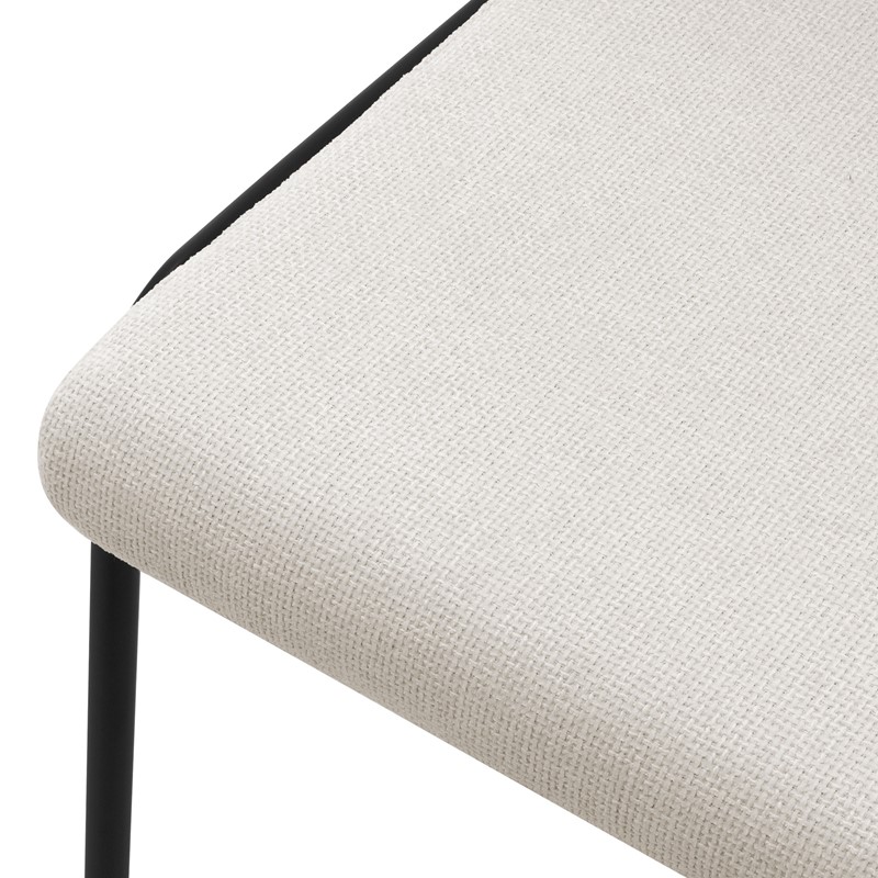 Esszimmerstühle 2er Set Beige mit Rückenlehne, Polsterstühle für Esszimmer & Küche ML-Design