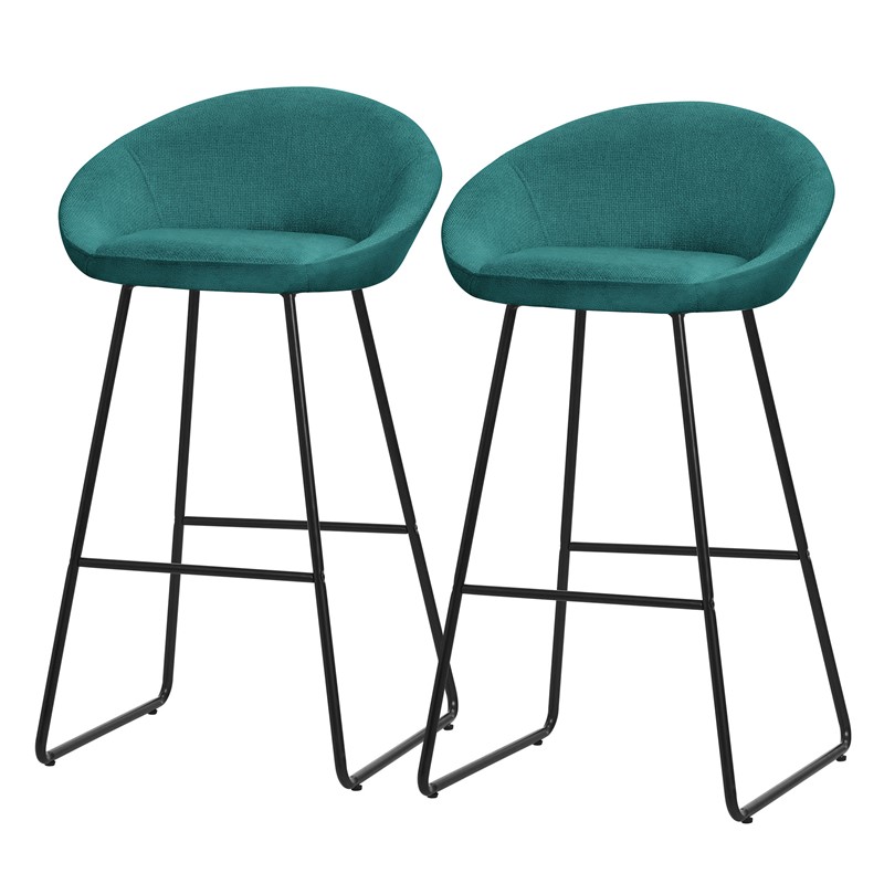 Barhocker 2er Set Petrol 56x94x50 cm mit Rückenlehne und Fußstütze bis 120 kg ML-Design Barhocker 2er Set Petrol 56x94x50 cm mit Rückenlehne und Fußstütze bis 120 kg ML-Design