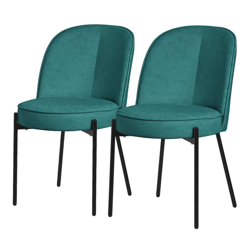 Esszimmerstühle 2er Set Petrol mit Rückenlehne, Polsterstühle für Esszimmer & Küche ML-Design Esszimmerstühle 2er Set Petrol mit Rückenlehne, Polsterstühle für Esszimmer & Küche ML-Design