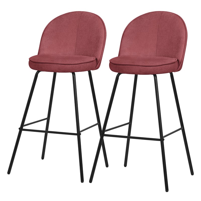 Barhocker 2er Set Rot 52x102x50 cm mit Rückenlehne und Fußstütze bis 120 kg ML-Design Barhocker 2er Set Rot 52x102x50 cm mit Rückenlehne und Fußstütze bis 120 kg ML-Design