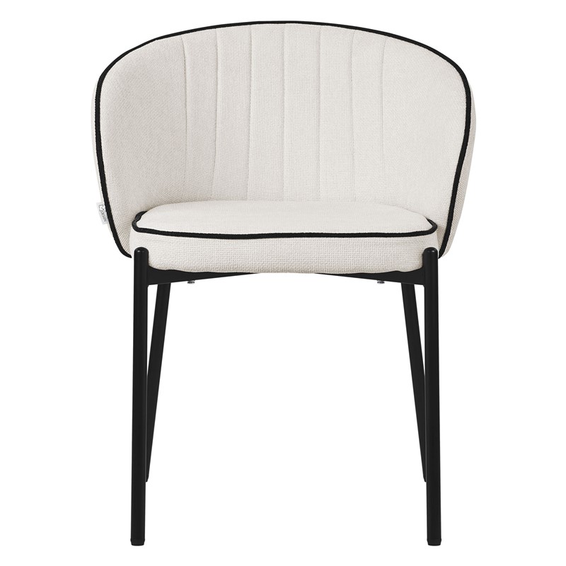 2er Set Esszimmerstühle mit Rücken- & Armlehne Beige mit Metallbeinen bis 120 kg ML-Design