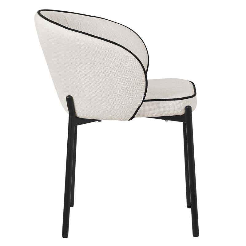 2er Set Esszimmerstühle mit Rücken- & Armlehne Beige mit Metallbeinen bis 120 kg ML-Design