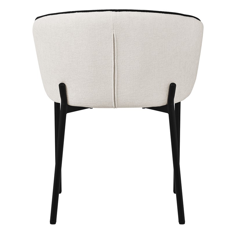 2er Set Esszimmerstühle mit Rücken- & Armlehne Beige mit Metallbeinen bis 120 kg ML-Design