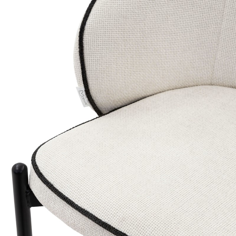 2er Set Esszimmerstühle mit Rücken- & Armlehne Beige mit Metallbeinen bis 120 kg ML-Design