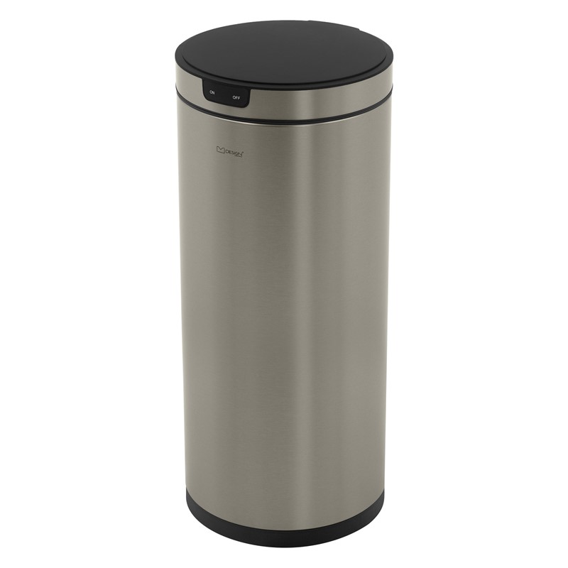 Mülleimer mit Sensor 40L rund aus Edelstahl, Silber, Automatisches Öffnen & Schließen ML-Design Mülleimer mit Sensor 40L rund aus Edelstahl, Silber, Automatisches Öffnen & Schließen ML-Design