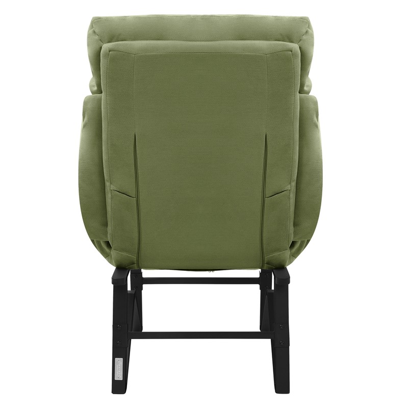 Loungesessel mit Armlehnen Grün Relaxsessel mit Leinenbezug ML-Design