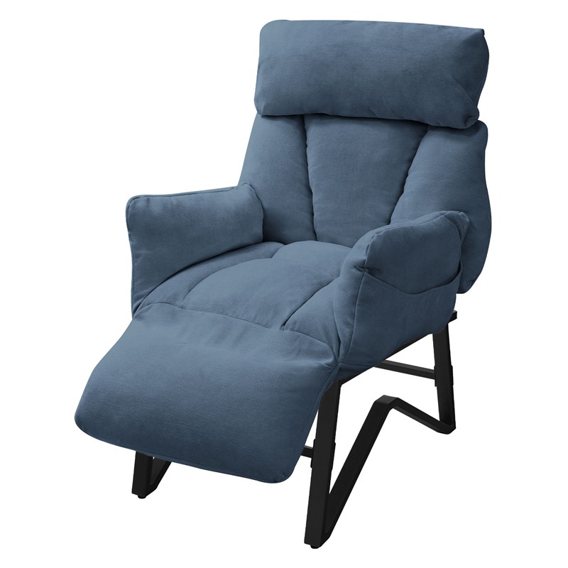 Loungesessel mit Armlehnen Blau Relaxsessel mit Leinenbezug ML-Design Loungesessel mit Armlehnen Blau Relaxsessel mit Leinenbezug ML-Design