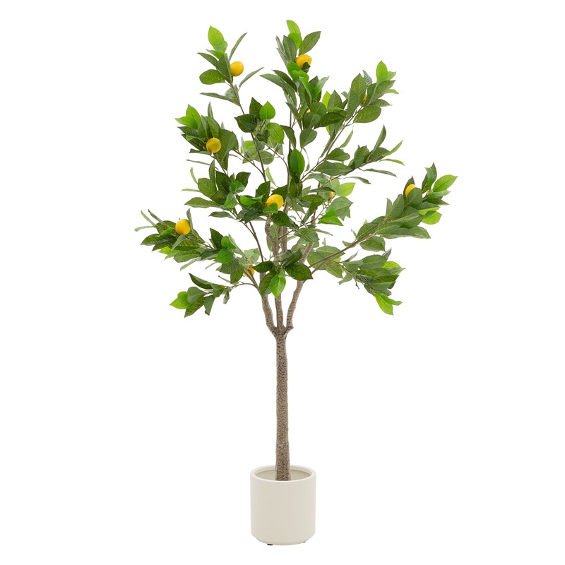 Künstlicher Zitronenbaum 160 cm Kunstpflanze im Topf mit Früchten ML-Design Künstlicher Zitronenbaum 160 cm Kunstpflanze im Topf mit Früchten ML-Design