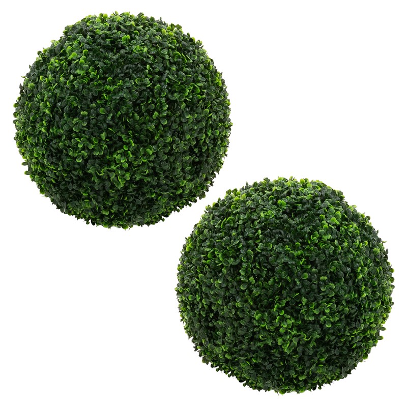 2er Set Künstlicher Buchsbaumkugel Ø35 cm Pflegeleichte Deko Kunstpflanze ML-Design 2er Set Künstlicher Buchsbaumkugel Ø35 cm Pflegeleichte Deko Kunstpflanze ML-Design