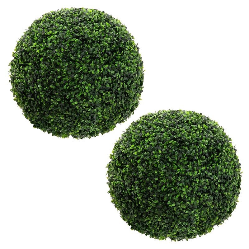 2er Set Künstlicher Buchsbaumkugel Ø45 cm Pflegeleichte Deko Kunstpflanze ML-Design 2er Set Künstlicher Buchsbaumkugel Ø45 cm Pflegeleichte Deko Kunstpflanze ML-Design