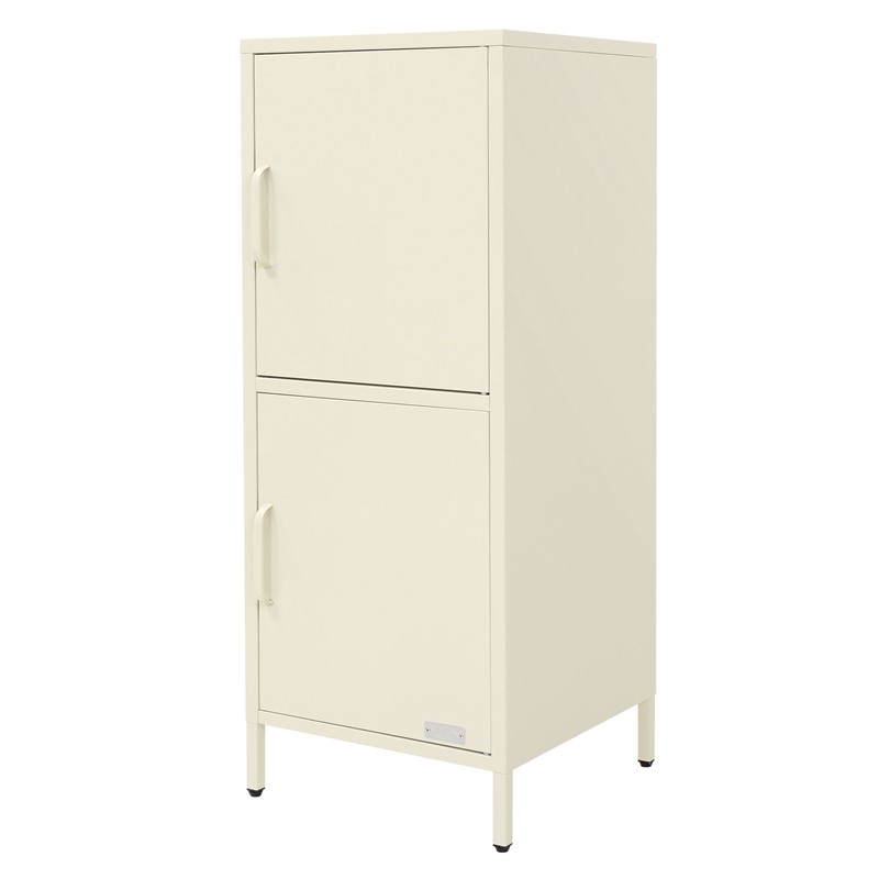 Aktenschrank 40x101,5x40 cm Creme Büroschrank mit 2 Türen aus Stahl ML-Design Aktenschrank 40x101,5x40 cm Creme Büroschrank mit 2 Türen aus Stahl ML-Design