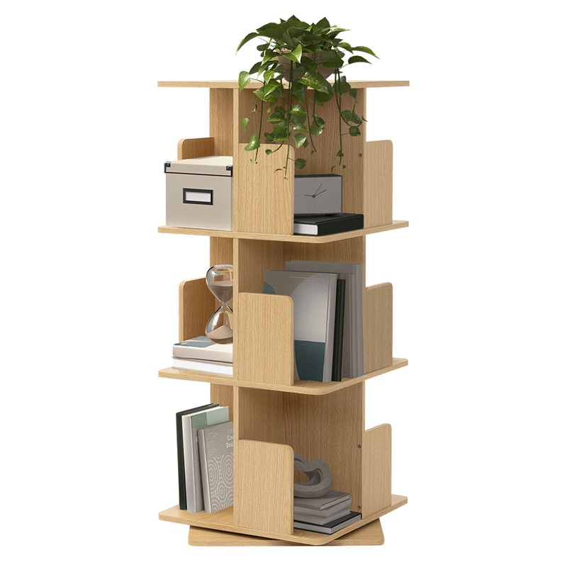 360° drehbares Bücherregal mit 3 Ebenen & 12 Fächern, Beige, 40x94x40 cm, freistehend Standregal ML-Design 360° drehbares Bücherregal mit 3 Ebenen & 12 Fächern, Beige, 40x94x40 cm, freistehend Standregal ML-Design