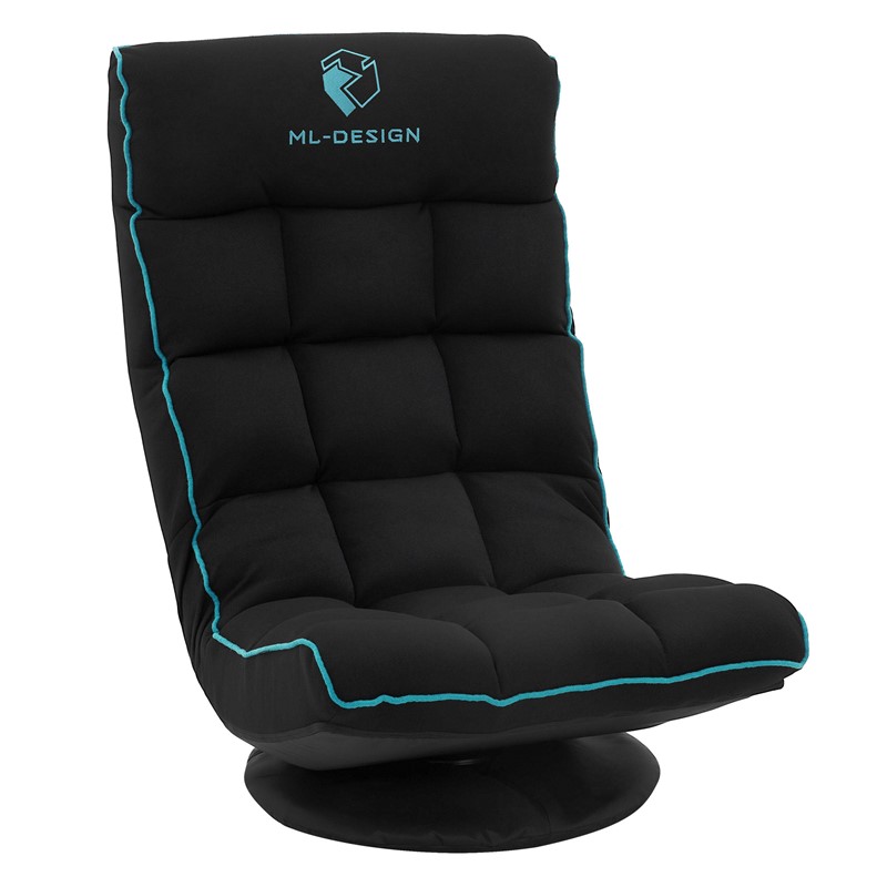 Gaming Bodenstuhl 360° drehbar Gaming Sessel Schwarz-Türkis mit Kopfstütze ML-Design Gaming Bodenstuhl 360° drehbar Gaming Sessel Schwarz-Türkis mit Kopfstütze ML-Design
