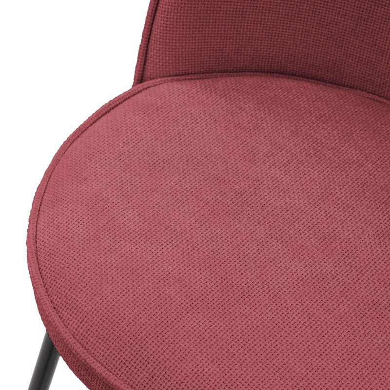 Barhocker 4er Set Rot 52x102x50 cm mit Rückenlehne und Fußstütze bis 120 kg ML-Design