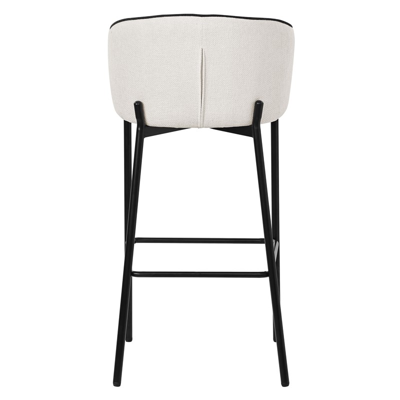 Barhocker 4er Set Beige 50x101x54 cm mit Rückenlehne und Fußstütze bis 120 kg ML-Design
