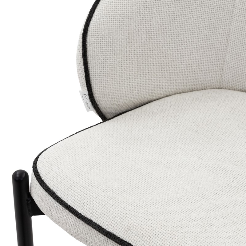Barhocker 4er Set Beige 50x101x54 cm mit Rückenlehne und Fußstütze bis 120 kg ML-Design