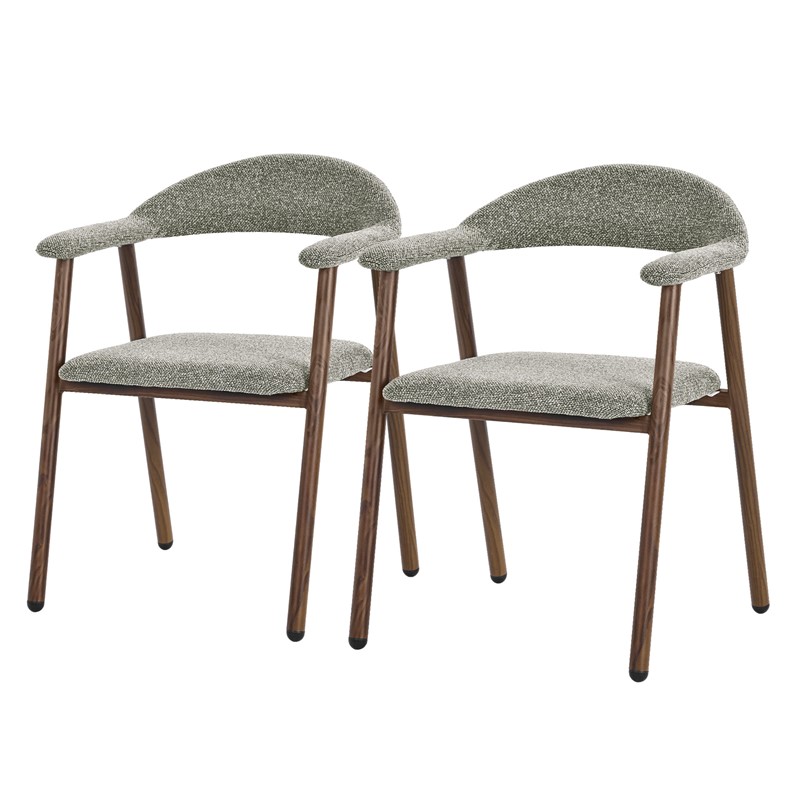 Esszimmerstühle 2er Set mit Armlehne, Rückenlehne & Webstruktur, Grün, Wohnzimmerstühle Küchenstühle Polsterstühle ML-Design Esszimmerstühle 2er Set mit Armlehne, Rückenlehne & Webstruktur, Grün, Wohnzimmerstühle Küchenstühle Polsterstühle ML-Design