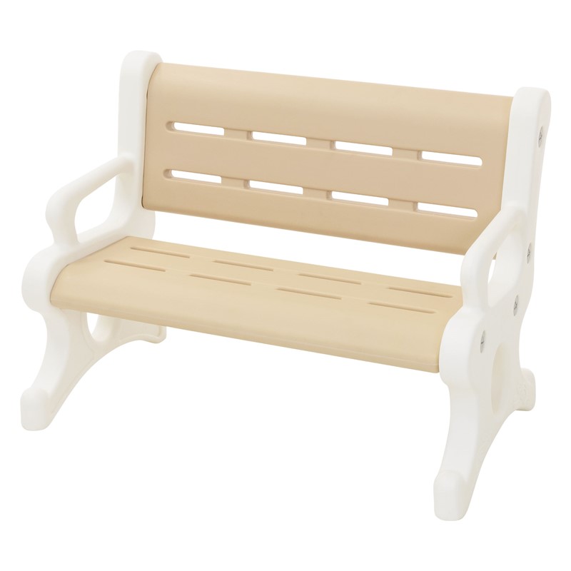 Kindersitzbank Outdoor aus Kunststoff, Sitzbank für Kinder ab 3 Jahre, 81,5x59,5x48 cm Braun-Weiß, Kinderbank Joyz Kindersitzbank Outdoor aus Kunststoff, Sitzbank für Kinder ab 3 Jahre, 81,5x59,5x48 cm Braun-Weiß, Kinderbank Joyz