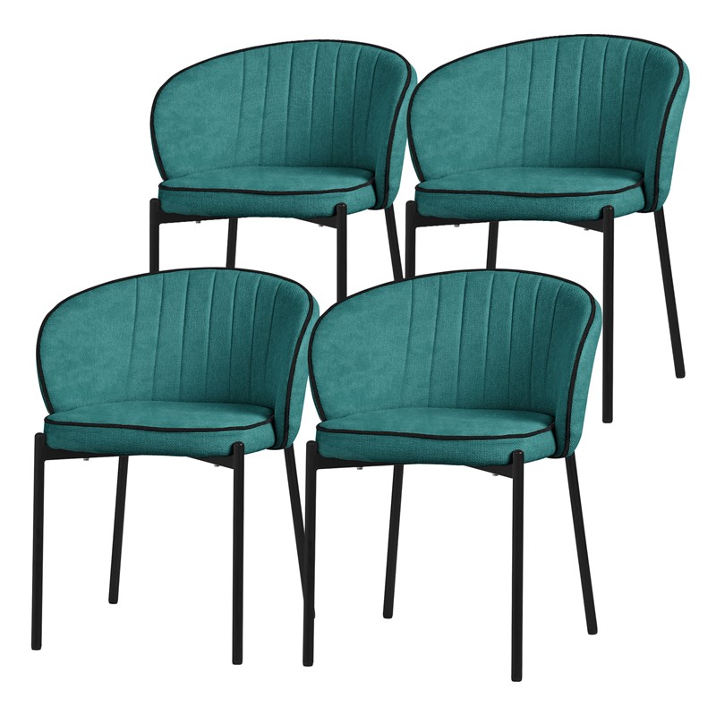 4er Set Esszimmerstühle mit Rücken- & Armlehne Petrol mit Metallbeinen bis 120 kg ML-Design 4er Set Esszimmerstühle mit Rücken- & Armlehne Petrol mit Metallbeinen bis 120 kg ML-Design