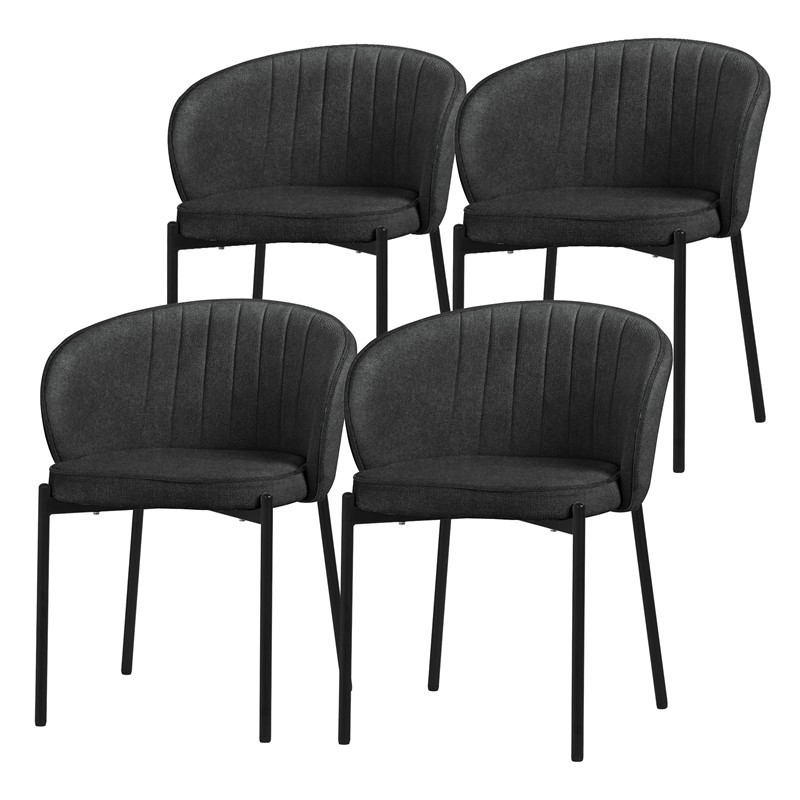 4er Set Esszimmerstühle mit Rücken- & Armlehne Anthrazit mit Metallbeinen bis 120 kg ML-Design 4er Set Esszimmerstühle mit Rücken- & Armlehne Anthrazit mit Metallbeinen bis 120 kg ML-Design