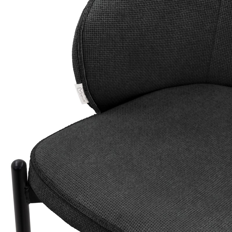 6er Set Esszimmerstühle mit Rücken- & Armlehne Anthrazit mit Metallbeinen bis 120 kg ML-Design
