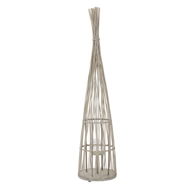 Bambus Laterne, Windlicht H: 150 cm Holzfarbe, Boho Gartenlaterne mit LED-Lichterkette & Glaseinsatz, Flechtoptik Kerzenhalter Bambus Laterne, Windlicht H: 150 cm Holzfarbe, Boho Gartenlaterne mit LED-Lichterkette & Glaseinsatz, Flechtoptik Kerzenhalter