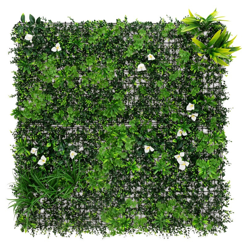 Kunstpflanzen Wandpaneel White Bloom 100x100 cm, Künstliche Pflanzenwand Outdoor, Wandgarten UV-beständig, Blumenwand für Wand Balkon Garten Kunstpflanzen Wandpaneel White Bloom 100x100 cm, Künstliche Pflanzenwand Outdoor, Wandgarten UV-beständig, Blumenwand für Wand Balkon Garten