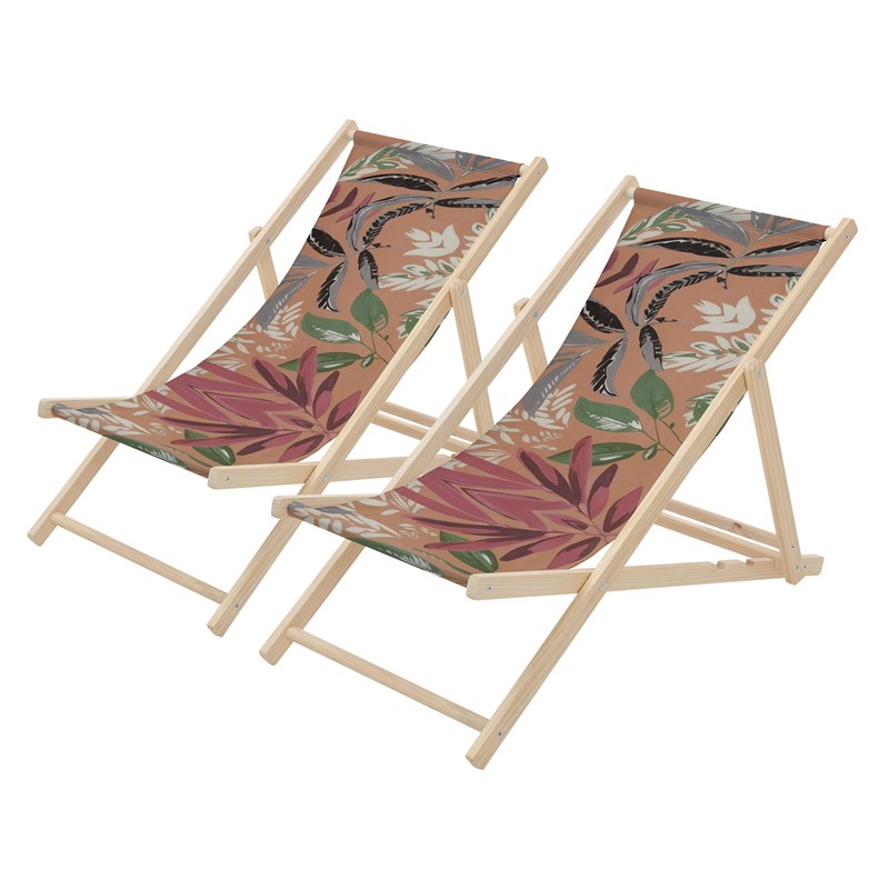 2er Set Gartenliege aus Holz in Floral Braun-Rot-Grün klappbarer Beachstuhl Strandstuhl Strandliege Liegestuhl Sonnenliege Relaxliege 2er Set Gartenliege aus Holz in Floral Braun-Rot-Grün klappbarer Beachstuhl Strandstuhl Strandliege Liegestuhl Sonnenliege Relaxliege