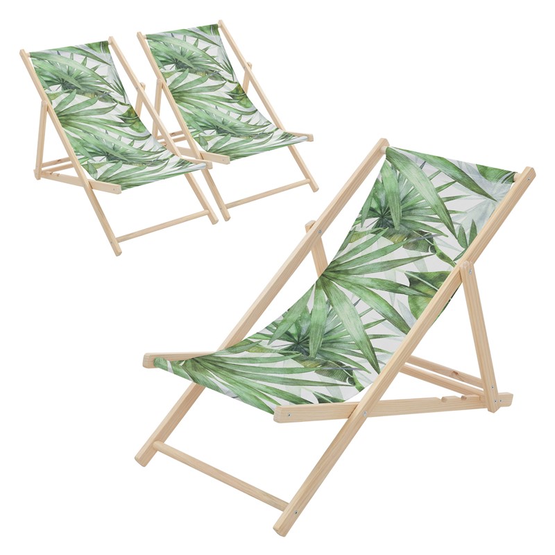 3er Set Gartenliege aus Holz in Palme Grün-Weiß klappbarer Beachstuhl Strandstuhl Strandliege Liegestuhl Sonnenliege Relaxliege 3er Set Gartenliege aus Holz in Palme Grün-Weiß klappbarer Beachstuhl Strandstuhl Strandliege Liegestuhl Sonnenliege Relaxliege