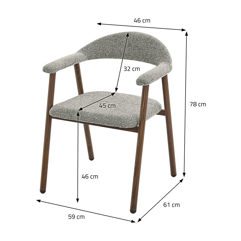 Esszimmerstühle 6er Set mit Armlehne, Rückenlehne & Webstruktur, Grün, Wohnzimmerstühle Küchenstühle Polsterstühle ML-Design